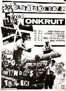 Onkruit solidariteitsconcerten met The Ex, BGK en Wanda's